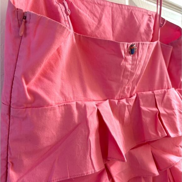 Farm Rio Women's RARE Y2K Pink Dress Post It Ruffle Style Size M - Picture 8 of 8